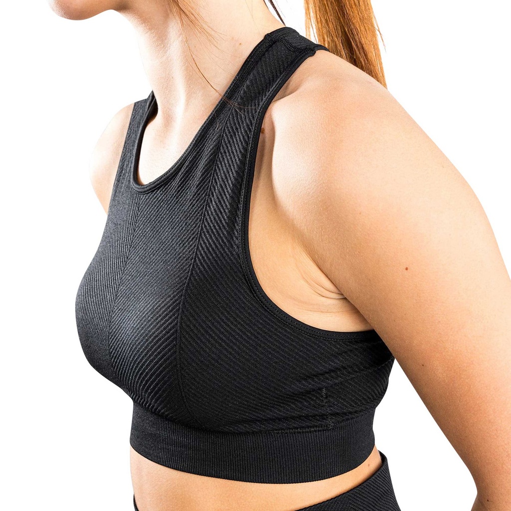Women's Venum "Sparring" Seamless Sport Bra - Black For Wo For Men Bra 